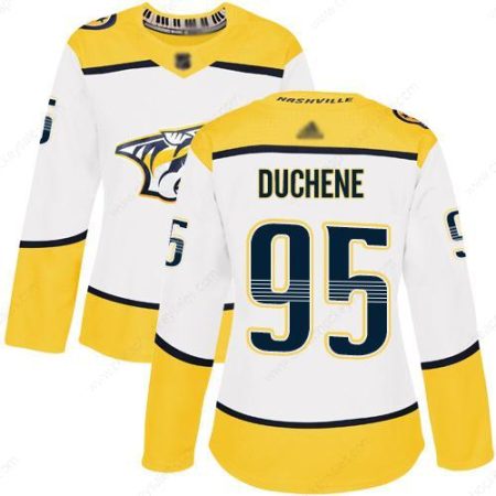 Nashville Predators #95 Matt Duchene White Road Authentic Women’s Stitched Hockey Jersey