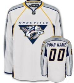 Nashville Predators Men’s Customized White Jersey