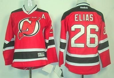 New Jersey Devils #26 Patrik Elias Red With Black Kids Jersey