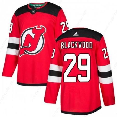 New Jersey Devils #29 Mackenzie Blackwood New Authentic Mackenzie Wood Red Home Adidas Jersey