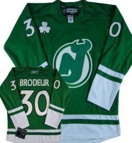 New Jersey Devils #30 Martin Brodeur St. Patrick’S Day Green Jersey