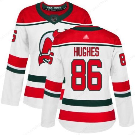 New Jersey Devils #86 Jack Hughes White Alternate Authentic Women’s Stitched Hockey Jersey