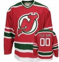 New Jersey Devils Youths Customized Red With Green Jersey