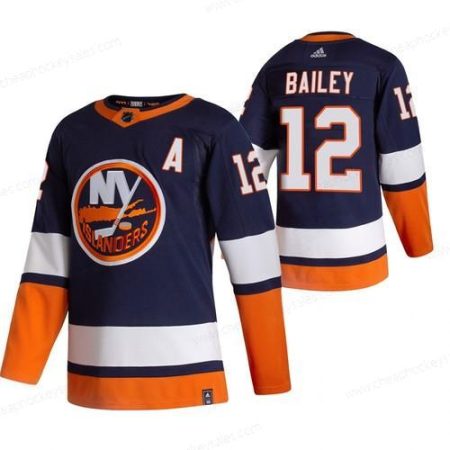 New York Islanders #12 Josh Bailey Navy Blue Men’s Adidas 2020-21 Reverse Retro Alternate NHL Jersey