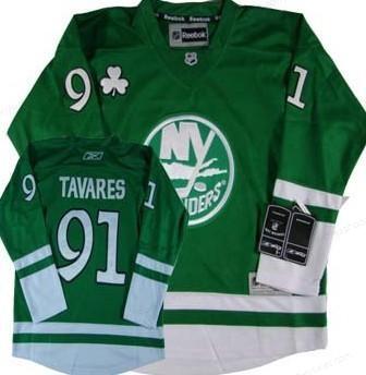 New York Islanders #91 John Tavares St. Patrick’S Day Green Kids Jersey