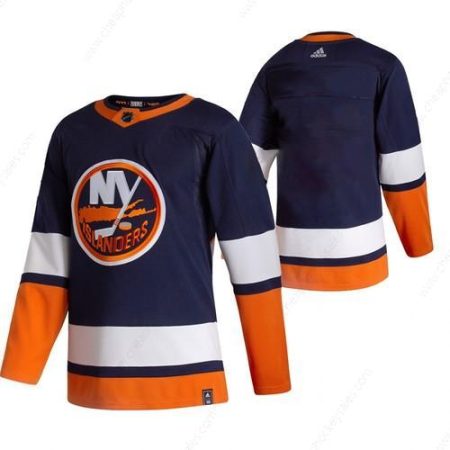 New York Islanders Blank Navy Blue Men’s Adidas 2020-21 Reverse Retro Alternate NHL Jersey