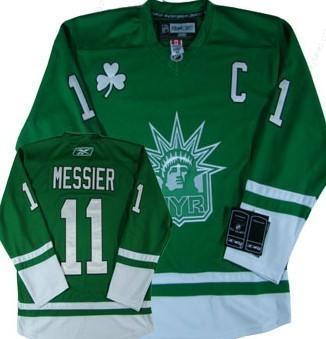 New York Rangers #11 Mark Messier St. Patrick’S Day Green Jersey