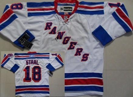 New York Rangers #18 Marc Staal White Jersey