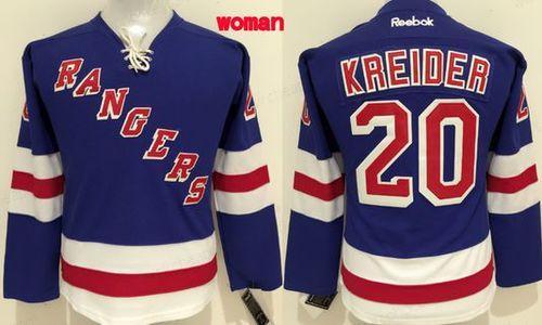 New York Rangers #20 Chris Kreider Light Blue Women’s Jersey