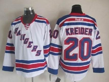 New York Rangers #20 Chris Kreider White Jersey