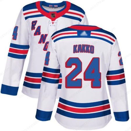 New York Rangers #24 Kaapo Kakko White Road Authentic Women’s Stitched Hockey Jersey