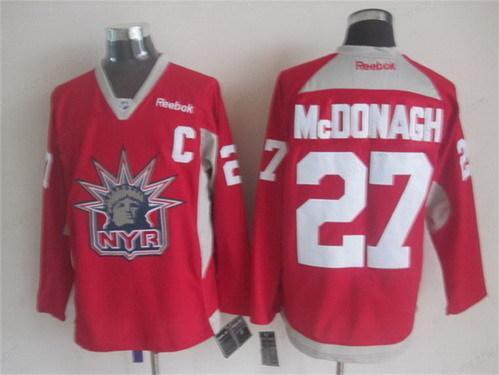 New York Rangers #27 Ryan Mcdonagh 2014 Nyr Training Red Jersey