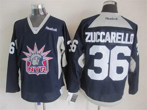 New York Rangers #36 Mats Zuccarello 2014 Nyr Training Navy Blue Jersey