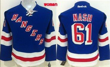 New York Rangers #61 Rick Nash Light Blue Women’s Jersey