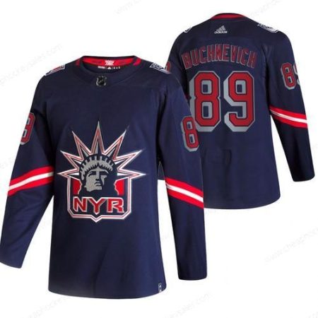 New York Rangers #89 Pavel Buchnevich Navy Men’s Adidas 2020-21 Reverse Retro Alternate NHL Jersey