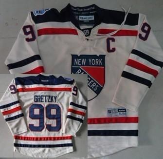 New York Rangers #99 Wayne Gretzky 2012 Winter Classic Cream Kids Jersey