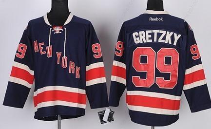 New York Rangers #99 Wayne Gretzky Navy Blue Third 85Th Kids Jersey