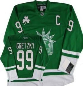 New York Rangers #99 Wayne Gretzky St. Patrick’S Day Green Jersey