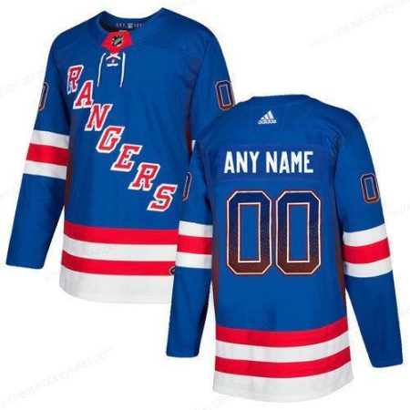 New York Rangers Blue Men’s Customized Drift Fashion Adidas Jersey