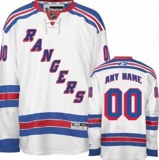 New York Rangers Men’s Customized White Jersey