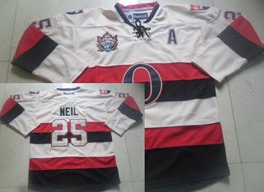 Ottawa Senators #25 Chris Neil 2014 Heritage Classic Cream Jersey