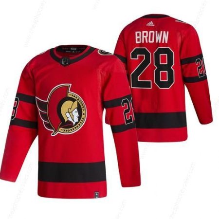 Ottawa Senators #28 Connor Brown Red Men’s Adidas 2020-21 Reverse Retro Alternate NHL Jersey