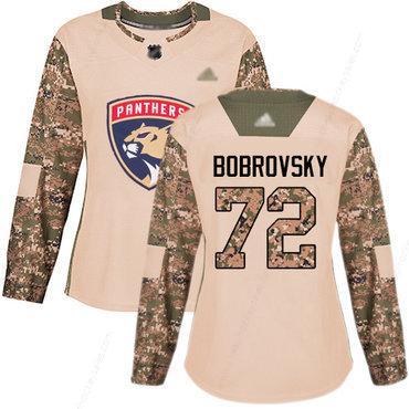 Panthers #72 Sergei Bobrovsky Camo Authentic 2017 Veterans Day Women’s Stitched Hockey Jersey