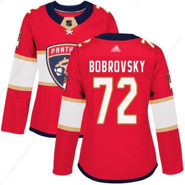 Panthers #72 Sergei Bobrovsky Red Home Authentic Women’s Stitched Hockey Jersey