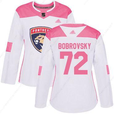 Panthers #72 Sergei Bobrovsky White Pink Authentic Fashion Women’s Stitched Hockey Jersey