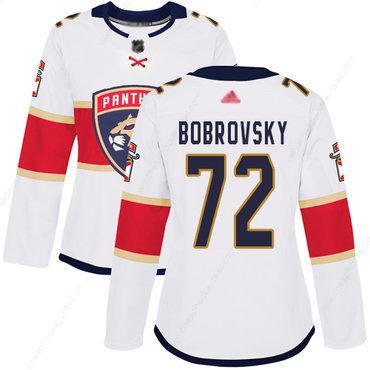 Panthers #72 Sergei Bobrovsky White Road Authentic Women’s Stitched Hockey Jersey