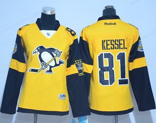 Penguins #81 Phil Kessel Gold 2017 Stadium Series Women’s Stitched NHL Jersey