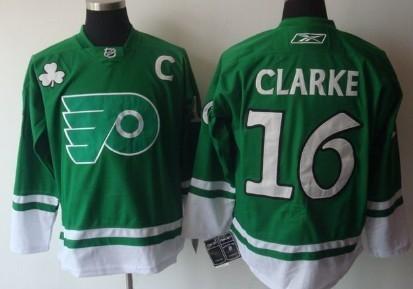 Philadelphia Flyers #16 Bobby Clarke St. Patrick’S Day Green Jersey