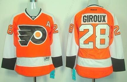 Philadelphia Flyers #28 Claude Giroux Orange Women’s Jersey