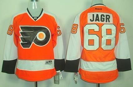 Philadelphia Flyers #68 Jaromir Jagr Orange Women’s Jersey