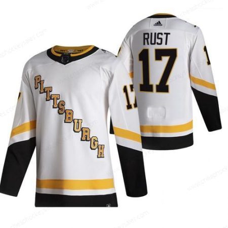 Pittsburgh Penguins #17 Bryan Rust White Men’s Adidas 2020-21 Reverse Retro Alternate NHL Jersey