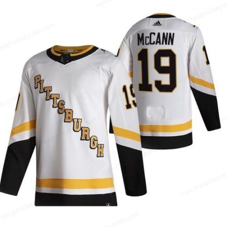 Pittsburgh Penguins #19 Jared Mccann White Men’s Adidas 2020-21 Reverse Retro Alternate NHL Jersey