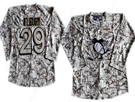 Pittsburgh Penguins #29 Marc-Andre Fleury White Camo Jersey