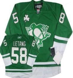 Pittsburgh Penguins #58 Kris Letang St. Patrick’S Day Green Jersey