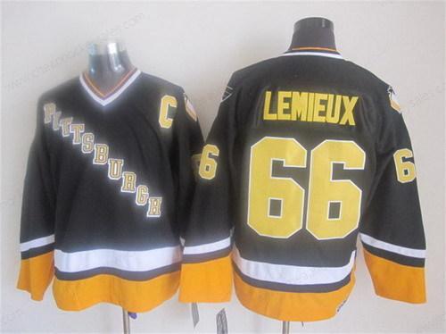 Pittsburgh Penguins #66 Mario Lemieux 1993 Black Throwback CCM Jersey