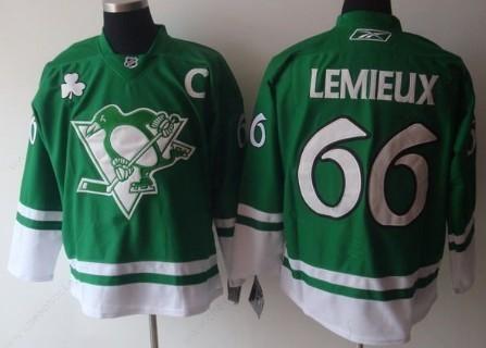 Pittsburgh Penguins #66 Mario Lemieux St. Patrick’S Day Green Jersey