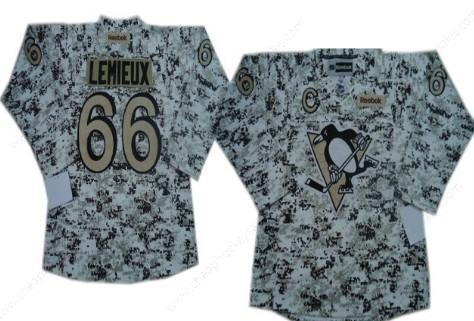 Pittsburgh Penguins #66 Mario Lemieux White Camo Jersey