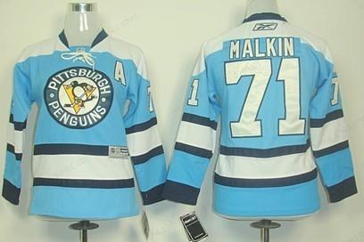 Pittsburgh Penguins #71 Evgeni Malkin Light Blue Kids Jersey