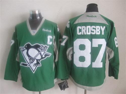 Pittsburgh Penguins #87 Sidney Crosby 2014 Training Green Jersey