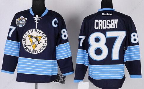 Pittsburgh Penguins #87 Sidney Crosby Navy Blue Third Jersey