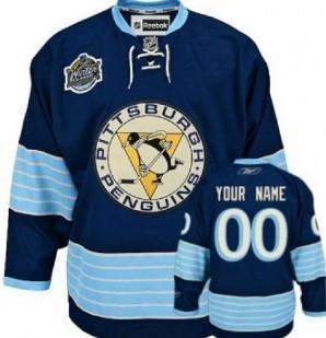 Pittsburgh Penguins Men’s Customized 2011 Navy Blue Winter Classic Jersey