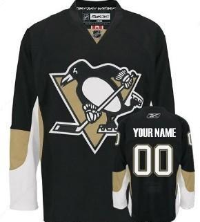 Pittsburgh Penguins Men’s Customized Black Jersey