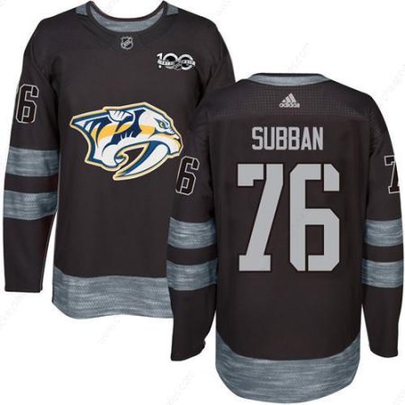 Predators #76 P.K Subban Black 1917-2017 100Th Anniversary Stitched NHL Jersey