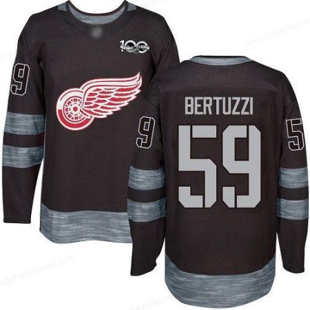 Red Wings #59 Tyler Bertuzzi Black 1917-2017 100Th Anniversary Stitched Hockey Jersey