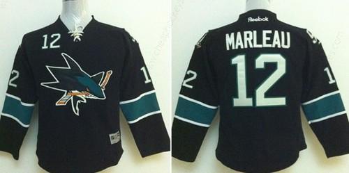 San Jose Sharks #12 Patrick Marleau Black Kids Jersey