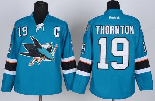 San Jose Sharks #19 Joe Thornton 2014 Blue Jersey